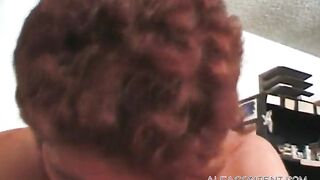 Grandma and hard schlong in side of her