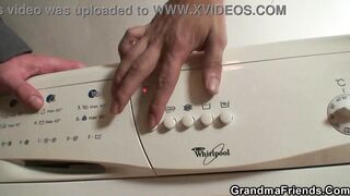 Large melons granny three-some screw