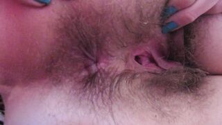 Hirsute butt winking close up backdoor fetish