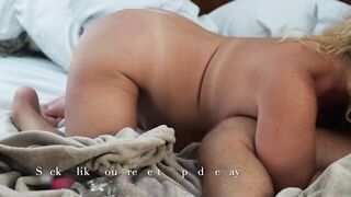 Watching Wife Slurp Lovers Cum From His Penis