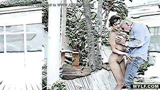 Brunette Hair mother I'd like to fuck Practices Seduction Outdoor- Lexi Luna