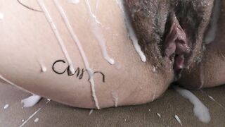 Cuckold hubby discovered his preggo cheating wife after no-fuck-rubber group sex overspread in cum and smutty body writings!