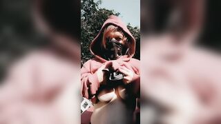 Midget Flashing mother I'd like to fuck titts Outdoors
