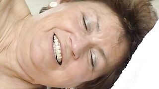 Youthful dude gets turned on by shaggy grandmother