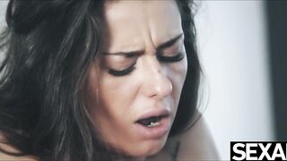 Those cute hot lesbos lick every other to delightsome orgasms