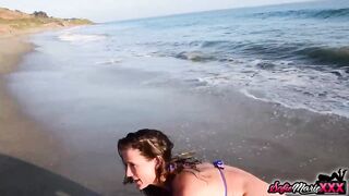 mother I'd like to fuck Sofie Marie Cunt Plays On Beach After Photoshoot