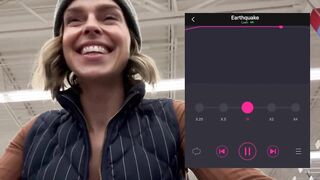 Cumming hard in grocery store with Lush remote controlled sex tool