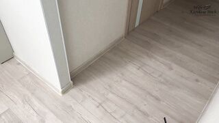 OMG! Mama mops the voided urine floor!!! (Behind the scenes)