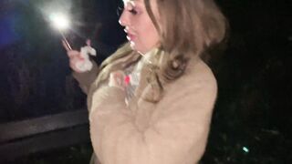 A dude made me suck his rod at the park and then do a public cum walk