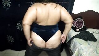 overweight big beautiful woman gal changing clothing
