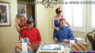 Turning eighteen is the most excellent that ever happened to Oliver Faze and Tyler Cruise as their nasty stepmoms Olive Glass and Brooklyn Follow give 'em a very specific present!