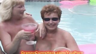 three Lascivious GRANNIES public SEX