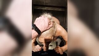 Bigtitted mother I'd like to fuck facefucked hard after recieving a golden shower.