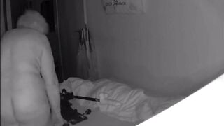 Surveillance camera filmed sexy Granny