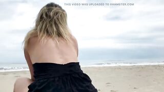 Cum in my butt right on the beach