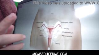 MomSeducedMe - Short haired breasty mother I'd like to fuck stepmother Olive Glass educating her lewd stepson