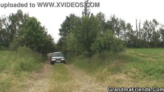 2 buddy pick up and share golden-haired old lady