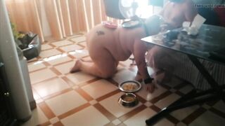 My big beautiful woman pig doxy at the floor