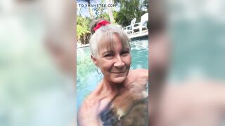 Pervert Granny Leilani in The Pool (Leilani Lei)