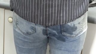 Our maid's spouse gives me a large spunk fountain in my booty with jeans on, I love his large penis