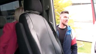 Plump granny picks up youthful weenie in Aged Van