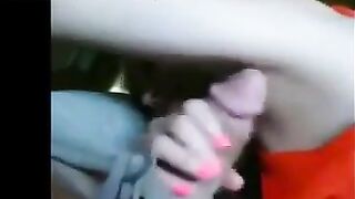 Hawt granny gives a slow oral-job and gets cum in her throat