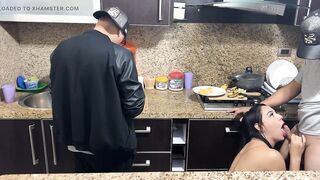 Married Pair Cooking For The Boss But The Wife Has To Pay The Debt By Being The Boss' Bitch