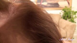 AuntJudys - Your 60yo Older Step-Auntie Marie Sucks Your Knob in Hose (POV)