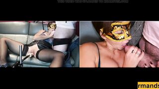 mother I'd like to fuck with a leather petticoat & hot underware gets banged by a bang machine whilst sucking her spouse