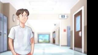 Summertime Saga #43 - Older LANDLADY Gets a Large Creampie in Her Twat