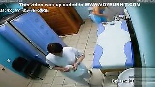 Bulky aged patient discloses her saggy titties to a surveillance livecam
