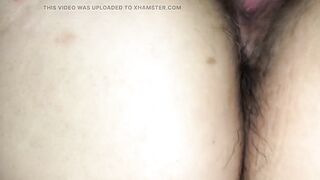 I wake up my sister-in-law with an blow job on her bewitching hirsute booty and this babe makes me cum fast on her ass cheeks with her fast and s