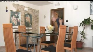 Italian large tits housewife screws the plumber