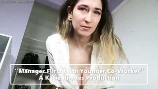 Concupiscent mother I'd like to fuck Manager Seduces Younger Coworker with Large Bazookas and Upskirt No Pants Down Blouse