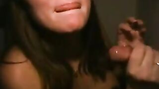 Gloryhole semen addict in the adult cinema - snake