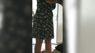 Stepmom with large butt caught in room by stepson trying on recent straps