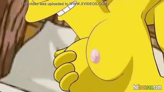 Marge and Homer Simpson have a romantic screw in chalet