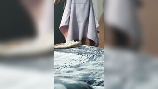 Step sister walks exposed into step brother room looking for condoms