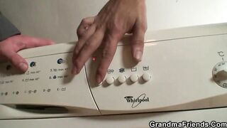 GRANDMA ALLIES - Hawt 3some for breasty blond granny and 2 servicemen