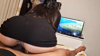 HARD SEX WITH MY STEPDAD JUMPING ON HIS SHLONG WITH MY SHORT COSTUME GETTING ALL THE MILK OUT OF HIM