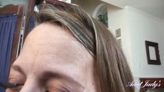 AuntJudys - Your Breasty 52yo StepAunt Jayden Jacks U Off & Sucks Your Penis (POV)