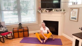 Dani D Aged Yoga Stretch #3 (Yellow Leggings And Pink Toe Nails)