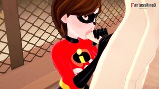 Helen Parr Having sex on the roof in secret - The incredibles - Pov and normal
