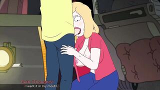 Beth sucks stepson's schlong after wine