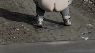 Pissing on the road aged big beautiful woman mother i'd like to fuck.