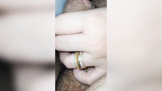 Step mamma with wedding ring tugjob step son knob in night of the wedding