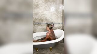 Undressing for Shower and Using Sextoy to Play with Vagina