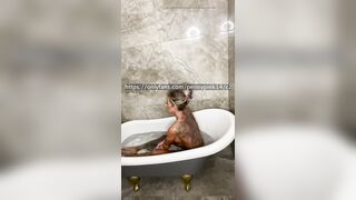 Undressing for Shower and Using Sextoy to Play with Cunt