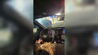 DAD GETS SLOPPY DEEPTHROAT ROAD HEAD W/ TWAT OUT DRIVE THRU PUBLIC CAR ORAL
