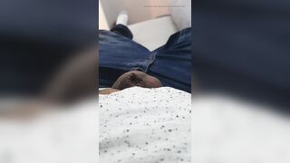 Step son pulled out cock from jeans behind his step mama